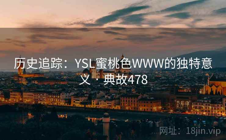 历史追踪：YSL蜜桃色WWW的独特意义 · 典故478